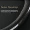 Car Steering Wheel Cover Breathable Carbon Fiber Sports Model Universal All Season AntiSlip WearRes 3