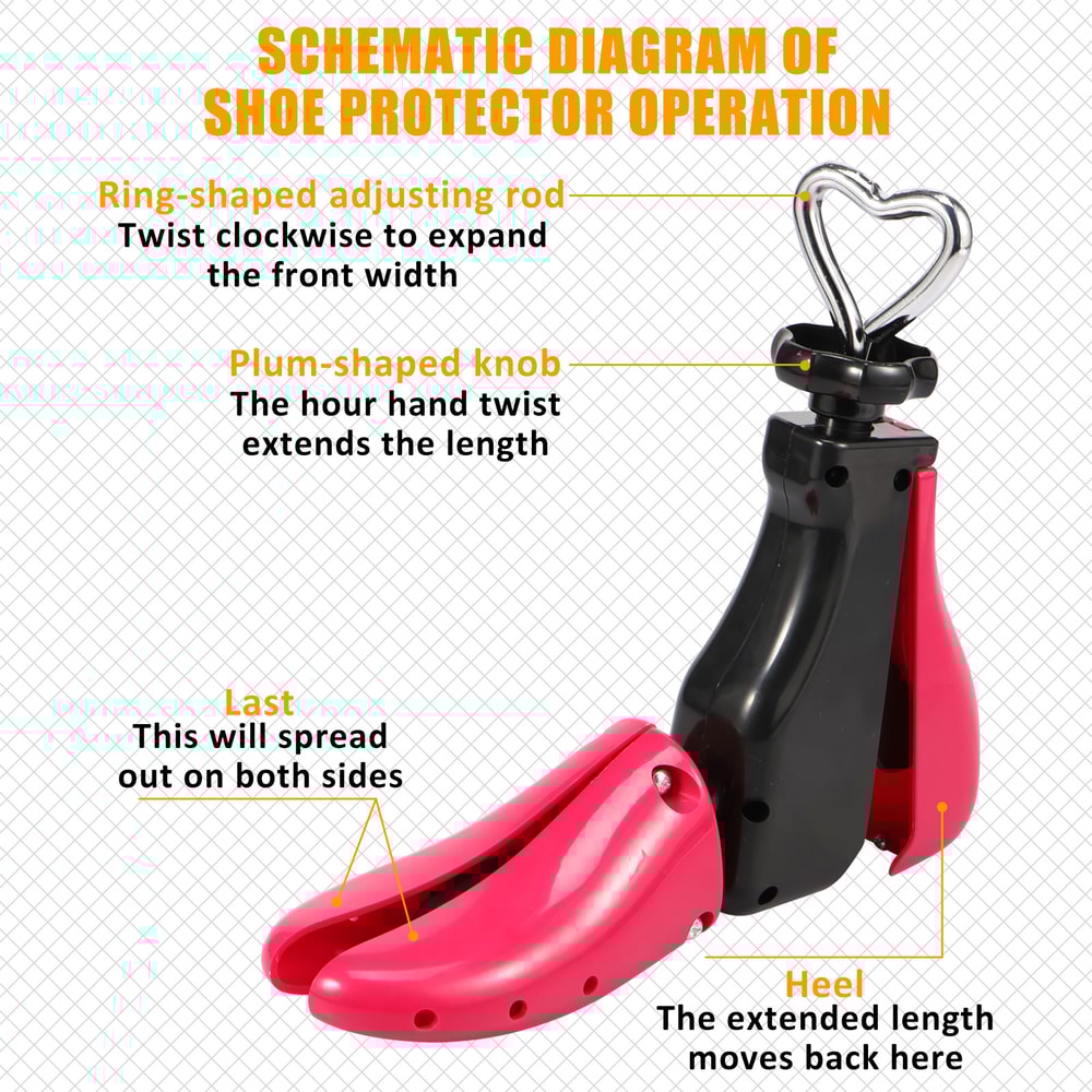 Universal Shoe Stretcher Adjustable Boot Stretcher Sneaker Shoe Expander With Steel Shaft For Left 1