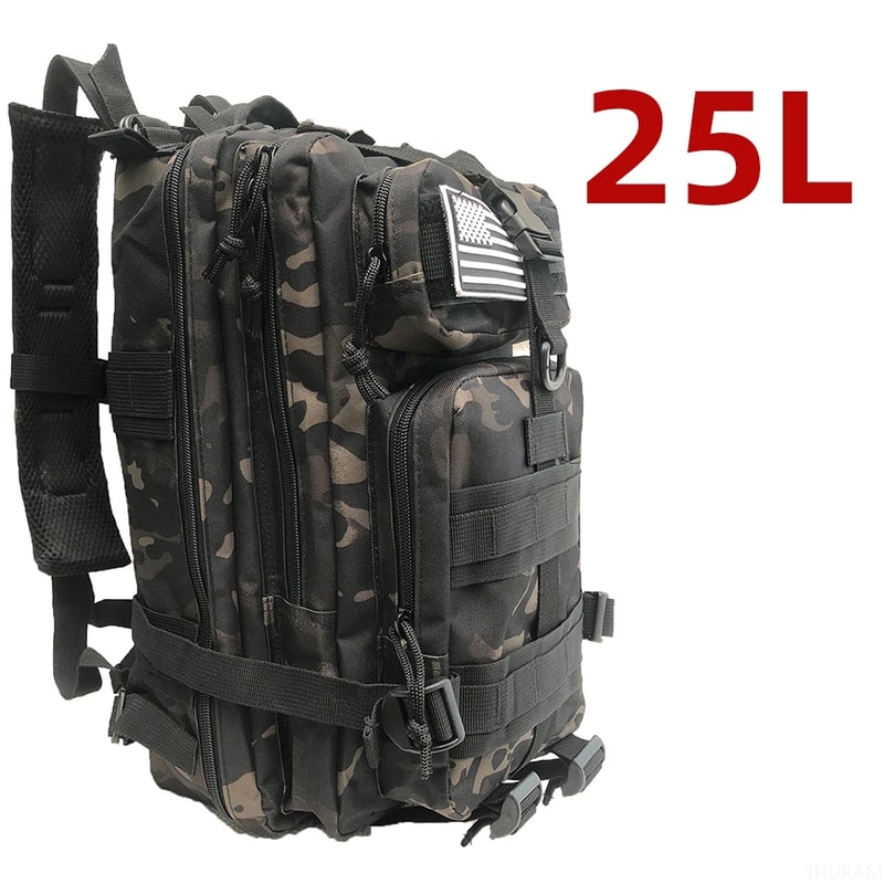 Sturdy Nylon Waterproof Tactical Sports Backpack Hiking Trekking Camping Fishing Hunting Rucksack F 5
