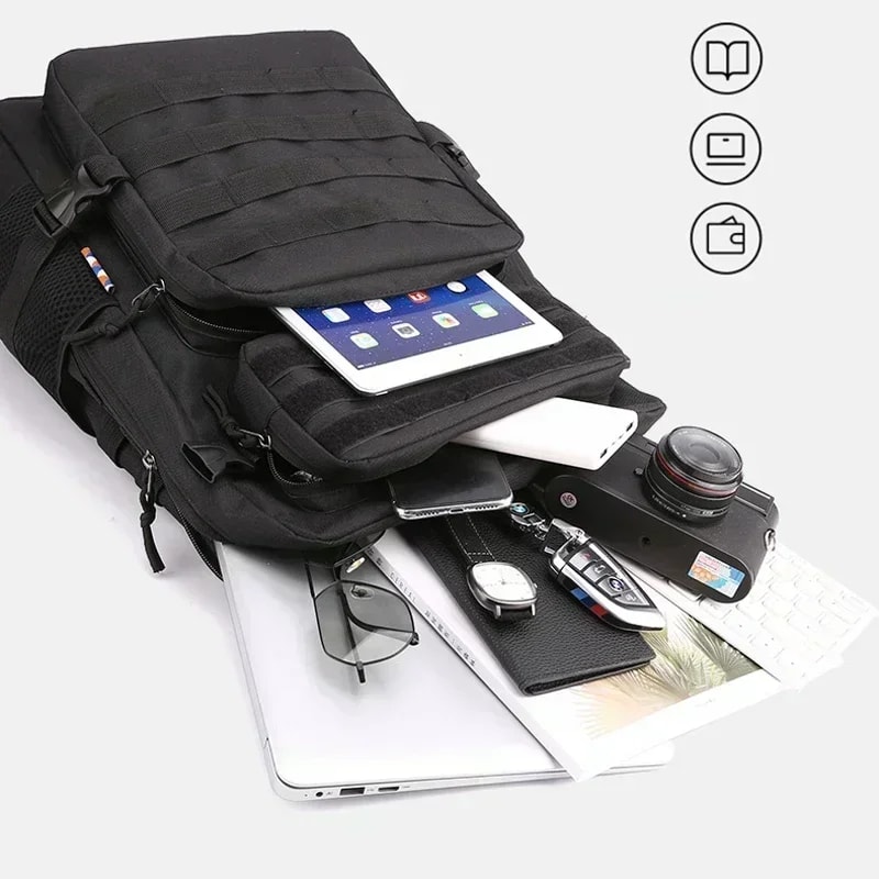 Nylon Waterproof Outdoor Rucksacks, Tactical Sports Camping Hiking Backpack, Trekking Molle Hunting Bag