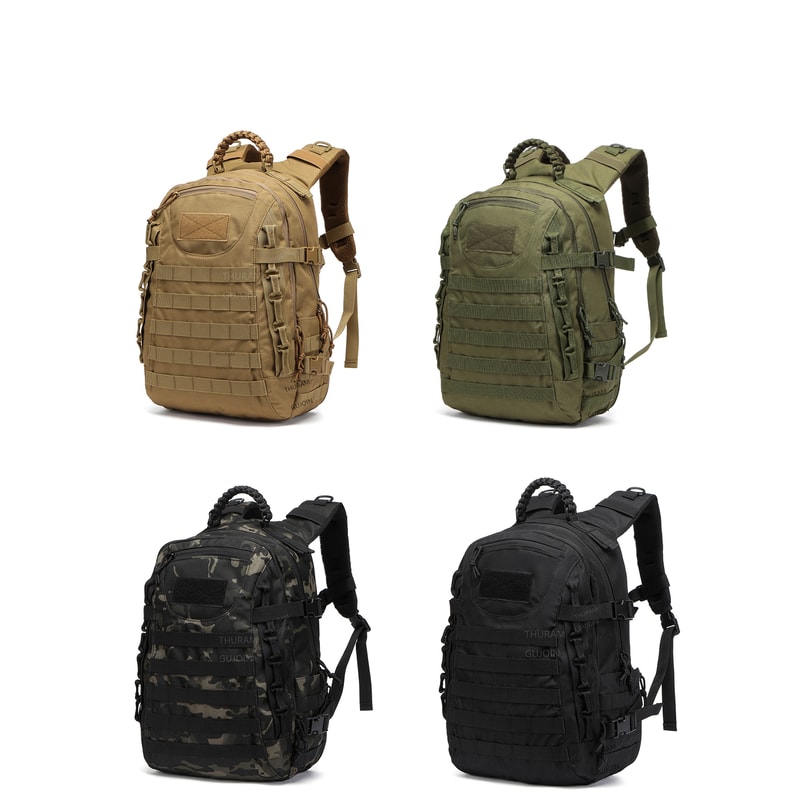 Large Capacity Waterproof Tactical Backpack with MOLLE System, Outdoor Hiking Camping Bug Out Rucksack, Durable Travel