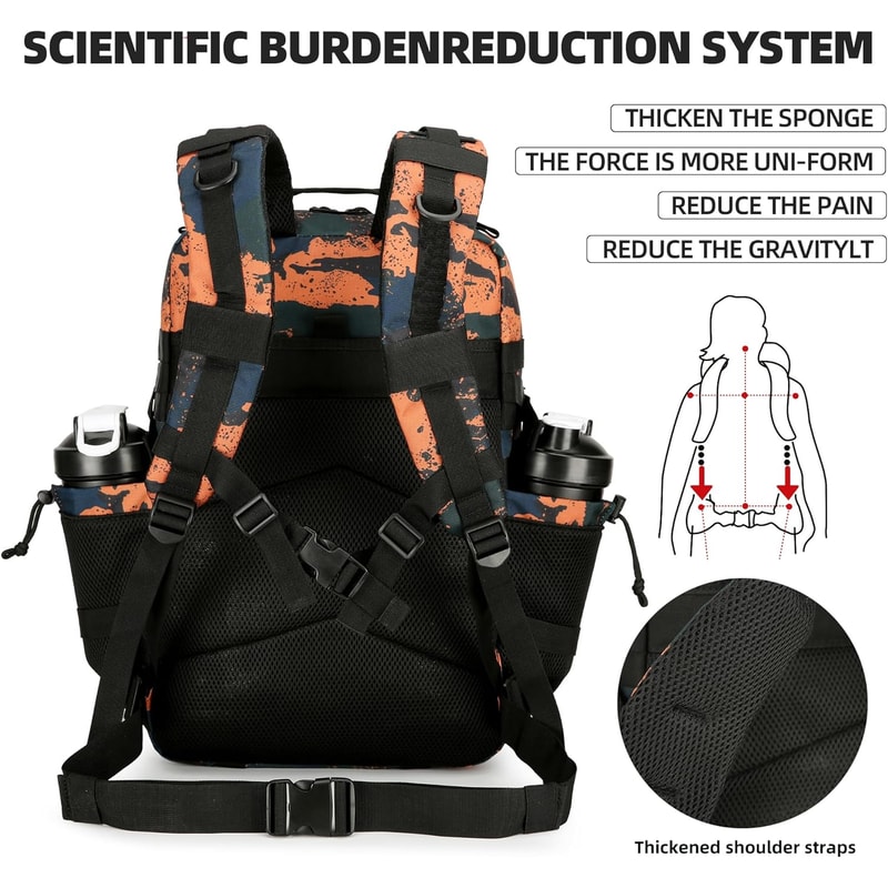 Large Tactical Backpack Hiking Bag, Outdoor Sport Backpack, Waterproof Climbing Rucksack, Camping Hiking Bag Mochila