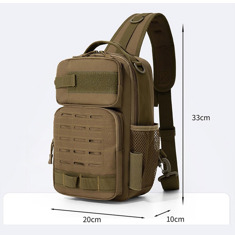 Tactical Climbing Chest Bag Backpack Outdoor Fishing Camping Hiking Bag With Rod Holder Molle Fanny 5