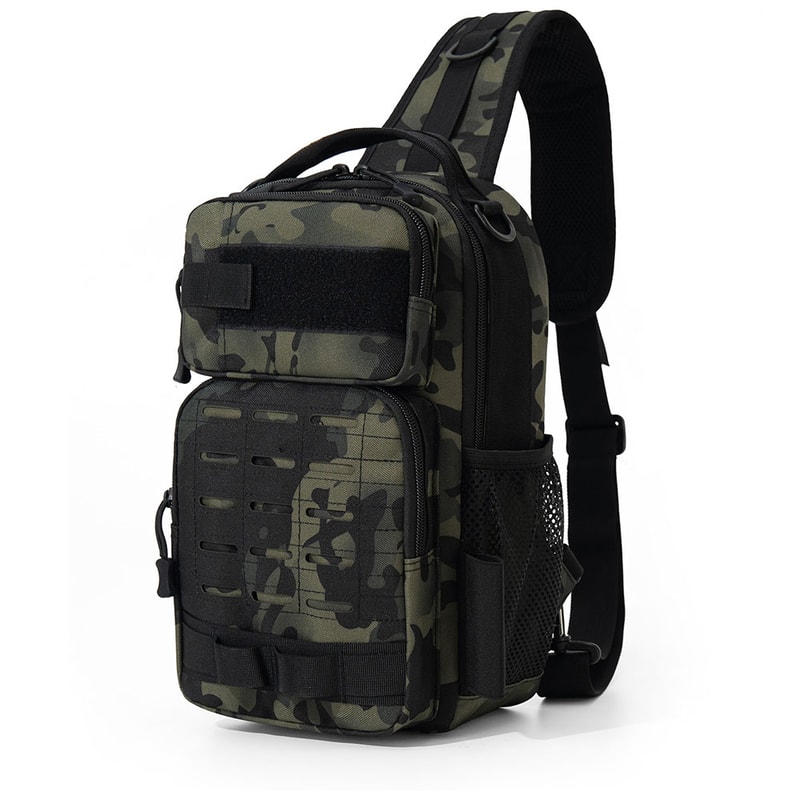 Tactical Climbing Chest Bag Backpack Outdoor Fishing Camping Hiking Bag With Rod Holder Molle Fanny 7