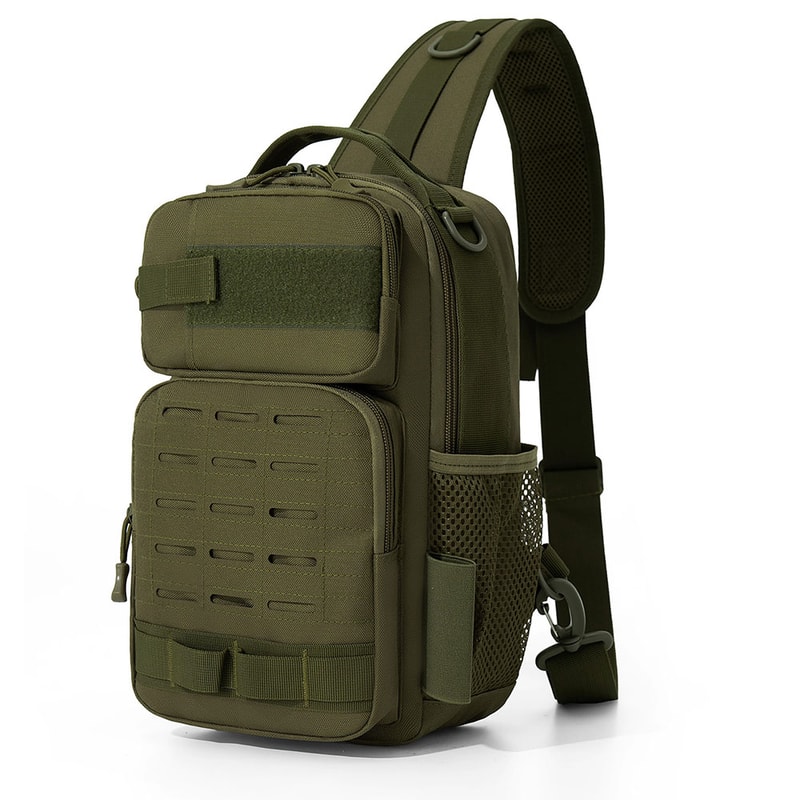 Tactical Climbing Chest Bag Backpack Outdoor Fishing Camping Hiking Bag With Rod Holder Molle Fanny 8