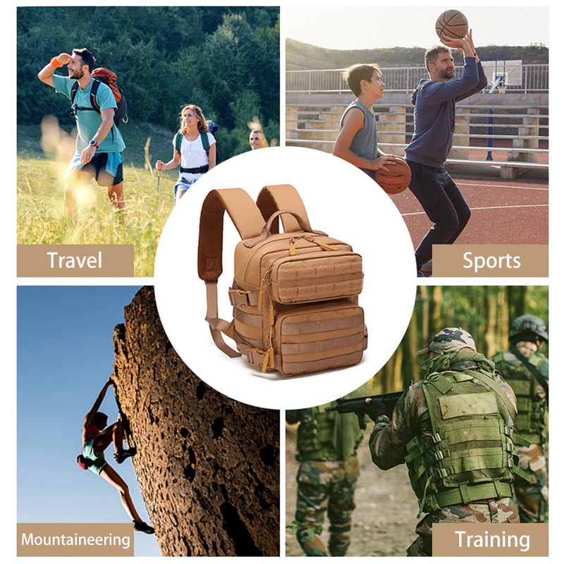9L Sport Backpack MOLLE Bug Out Bag Mini Outdoor Pack EDC Hiking Rucksack For Men And Women 2