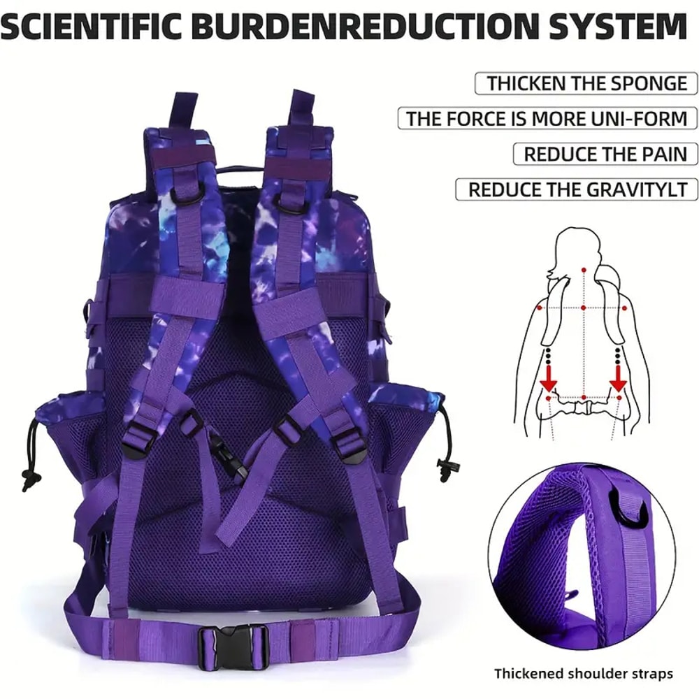 Tactical Backpack, Assault Outdoor Backpack, Waterproof Climbing Rucksack for Camping, Hiking, Hunting Mochila Bag