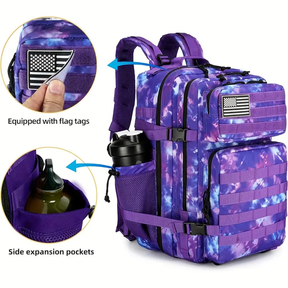 Tactical Backpack, Assault Outdoor Backpack, Waterproof Climbing Rucksack for Camping, Hiking, Hunting Mochila Bag