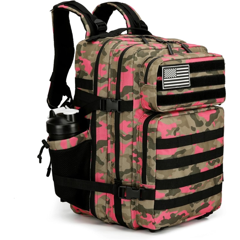 Tactical Backpack, Assault Outdoor Backpack, Waterproof Climbing Rucksack for Camping, Hiking, Hunting Mochila Bag