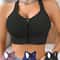 Womens Zipper Sports Bra Vest Plus Size Shock Resistant Bra Womens Yoga Running Fitness Bra For Act
