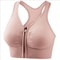Womens Zipper Sports Bra Vest Plus Size Shock Resistant Bra Womens Yoga Running Fitness Bra For Act