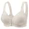 Womens Bra WireFree Front Closure Solid Color Full Coverage Fixed Cups Ideal For MiddleAged Elderly 9