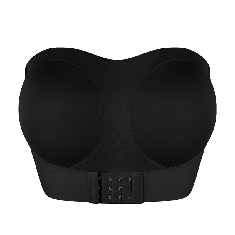 Women Strapless Padded Bra Seamfree Front Button Cross Bandage Comfortable Plus Size Lingerie For W 6