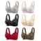 FallSweet WireFree Front Closure Bra For Women Seamless Full Coverage Bra Fixed Cups Large Size Com 1
