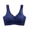Women Seamless Ice Silk Bra Removable Chest Pad Lifting Bralette No Steel Ring Breathable Push Up Y