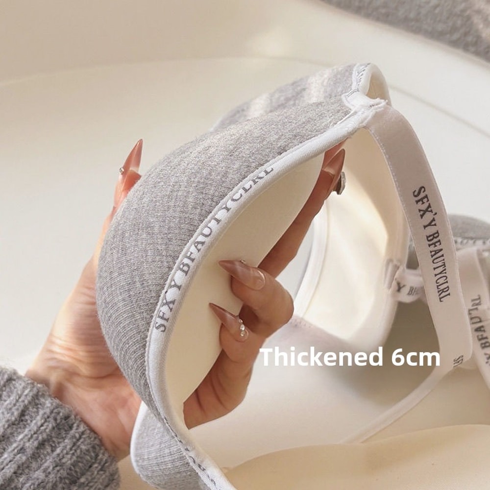 Thickened Push-Up Bra for Small Chest, Wireless No Steel Ring, Anti-Slip Pads, Seamless Invisible Adjustable Straps