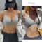 Women Wireless Bra Deep V Padded Bralette Trendy Stripe Knitting Sexy Solid Underwear Brassiere 2