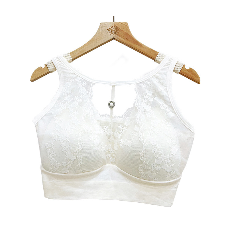 Lace Sexy Bra, No Steel Ring, Comfortable Full Cup, Large Size Bra Vest, Anti-Sagging Underwear for Women