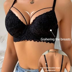 women's thin lace bra, sexy push-up bra, comfortable anti-sagging underwire bra