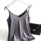 Spaghetti Strap Top Women, Halter V Neck Basic White Cami, Sleeveless Satin Silk Tank Tops, Women's Summer Camisole