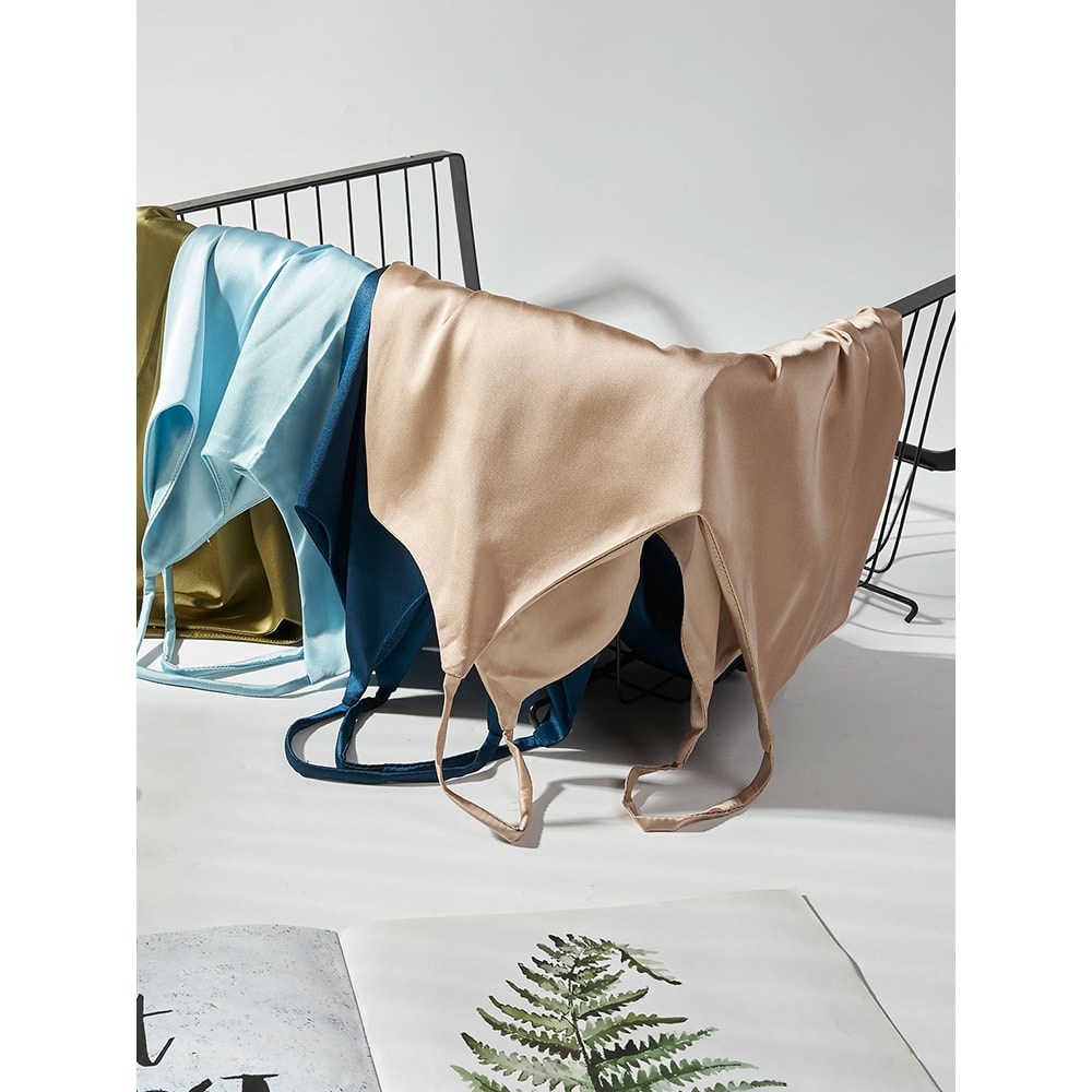 Spaghetti Strap Top Women, Halter V Neck Basic White Cami, Sleeveless Satin Silk Tank Tops, Women's Summer Camisole