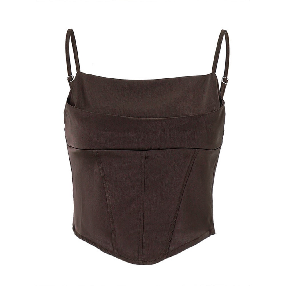 Spaghetti Strap Tank Top, Sexy Backless Bandage, Skinny Crop Tops, Summer Elegant Lace Up Party Streetwear Women Camis