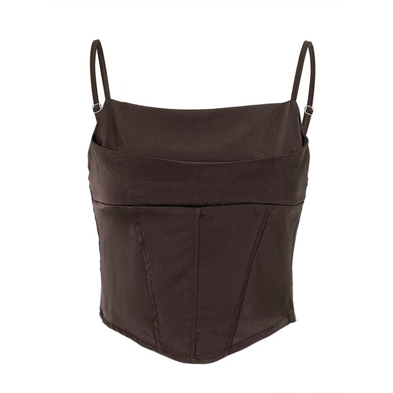 Spaghetti Strap Tank Top, Sexy Backless Bandage, Skinny Crop Tops, Summer Elegant Lace Up Party Streetwear Women Camis