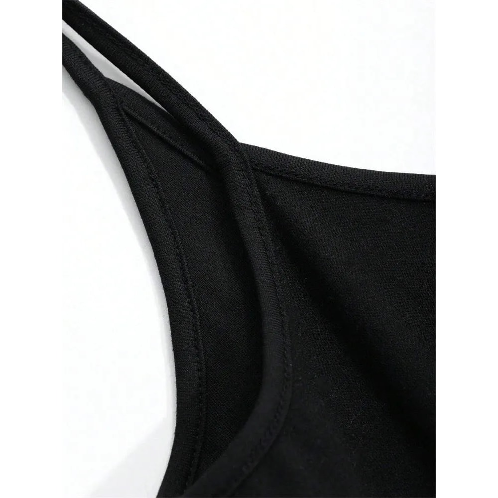 Women Backless Cami Crop Top Summer Solid Color Sleeveless Top Casual Streetwear Fashion 5