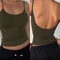 Women Backless Cami Crop Top Summer Solid Color Sleeveless Top Casual Streetwear Fashion 13
