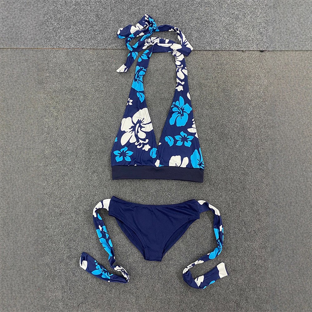 Summer New Outdoor Bikini Set, Sexy Tree Printed Swimming Clothes, Fresh Fashionable Beach Vacation Style for Women