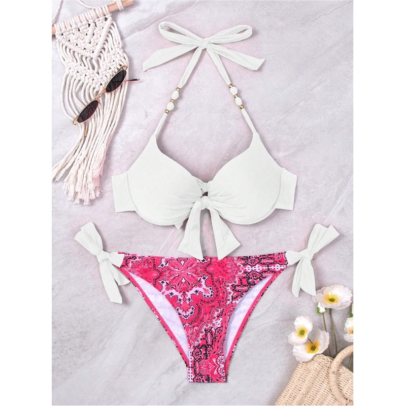 Sexy Push Up Bikini, Women Swimsuit Two Piece Swimwear, Female Thong Bikinis Set, Brazilian Biquini for Bathing Suits