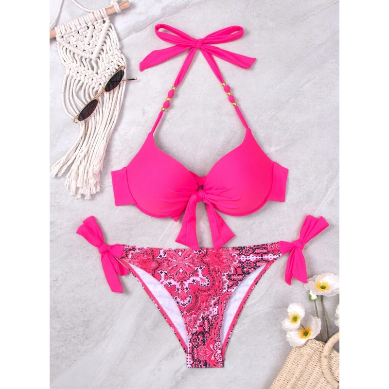 Sexy Push Up Bikini, Women Swimsuit Two Piece Swimwear, Female Thong Bikinis Set, Brazilian Biquini for Bathing Suits