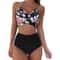 Women Slim Bikini Sets High Waisted Sexy Swimwear 2 Pieces 2025 SolidFloral Ruched Brazilian Swimsu 1