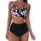Women Slim Bikini Sets High Waisted Sexy Swimwear 2 Pieces 2025 SolidFloral Ruched Brazilian Swimsu 1