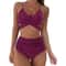 Women Slim Bikini Sets High Waisted Sexy Swimwear 2 Pieces 2025 SolidFloral Ruched Brazilian Swimsu 4