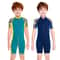 One-Piece Quick Drying Boys Swimwear, Summer Children Swimsuits, Kid Short Sleeve Sun Protection