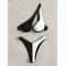 Luxury Two Pieces Bikini Solid Patchwork Swimwear Underwire Push Up One Shoulder Cut Out Beachwear 6