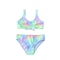 Tie Dye Girls Swimsuit Kids, Two Piece Children's Swimwear, Ruched Front Bikini Set Teen Bathing Suit Beachwear