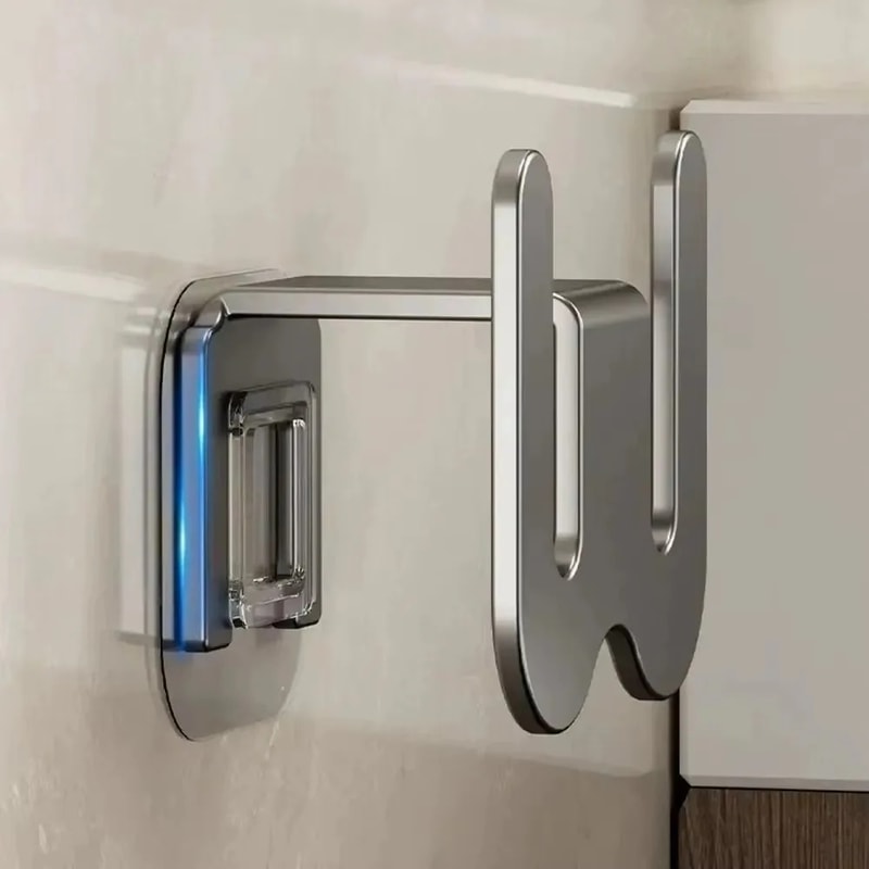 Non Perforated Simple Shoe Storage Rack Wall Mounted Hook Bathroom Slipper Rack With Drainage 1