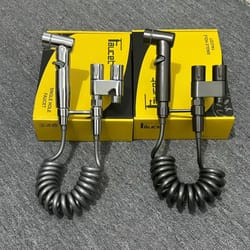 stainless steel household toilet spray gun, handheld bidet sprayer, pressurized nozzle, double outlet angle valve