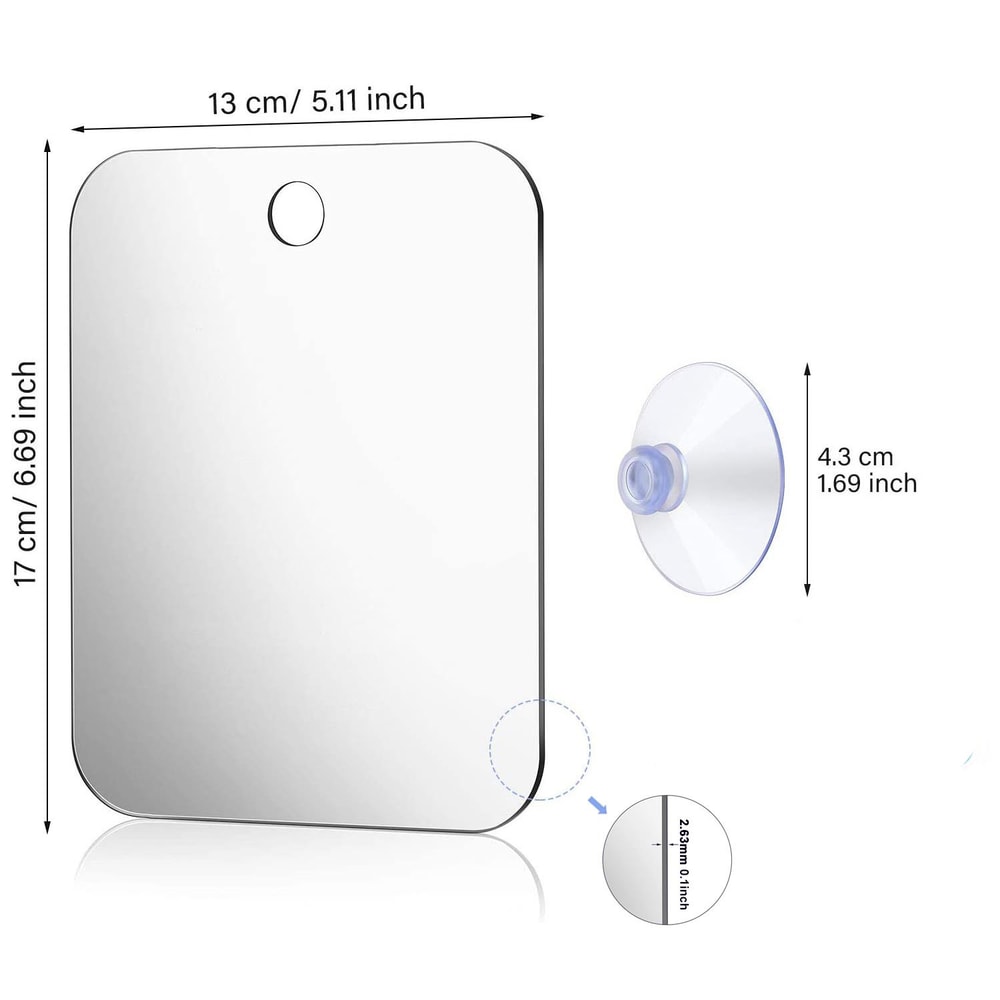 New Acrylic Mirror Shower, Fogless Shaving Mirror, Washroom Travel Accessories for Women, Makeup Bathroom Tools