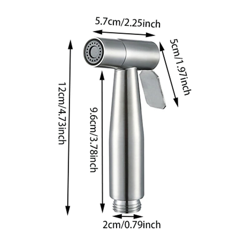 Stainless Steel Portable Toilet Spray Gun Bathroom Flushing Device Outdoor Cleaning Booster For Sea 2