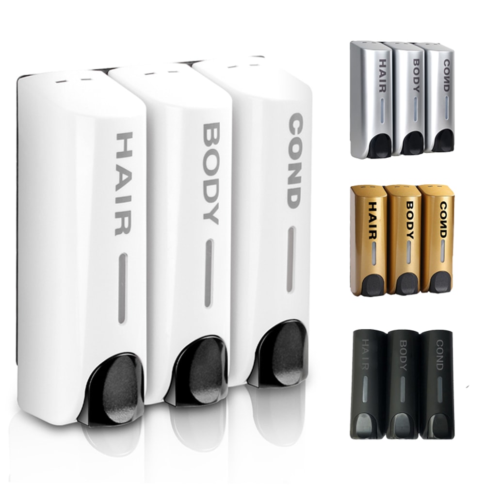 Soap Dispenser Wallmount Shower Bath Shampoo Dispenser Liquid Soap Container Bathroom Accessories 0