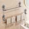 Bathroom Suction Cup Wall Towel Holder, No-punching Retractable Towel Rack, Robe Coat Organizer Shelf