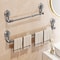 Bathroom Suction Cup Wall Towel Holder, No-punching Retractable Towel Rack, Robe Coat Organizer Shelf
