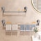 Bathroom Suction Cup Wall Towel Holder, No-punching Retractable Towel Rack, Robe Coat Organizer Shelf