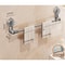Bathroom Suction Cup Wall Towel Holder, No-punching Retractable Towel Rack, Robe Coat Organizer Shelf