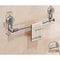 Bathroom Suction Cup Wall Towel Holder, No-punching Retractable Towel Rack, Robe Coat Organizer Shelf