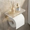 Luxury Gold Toilet Paper Holder With Shelf No Punching Acrylic Roll Paper Holder Bathroom Tissue Ha 0