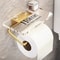 Luxury Gold Toilet Paper Holder With Shelf No Punching Acrylic Roll Paper Holder Bathroom Tissue Ha 9